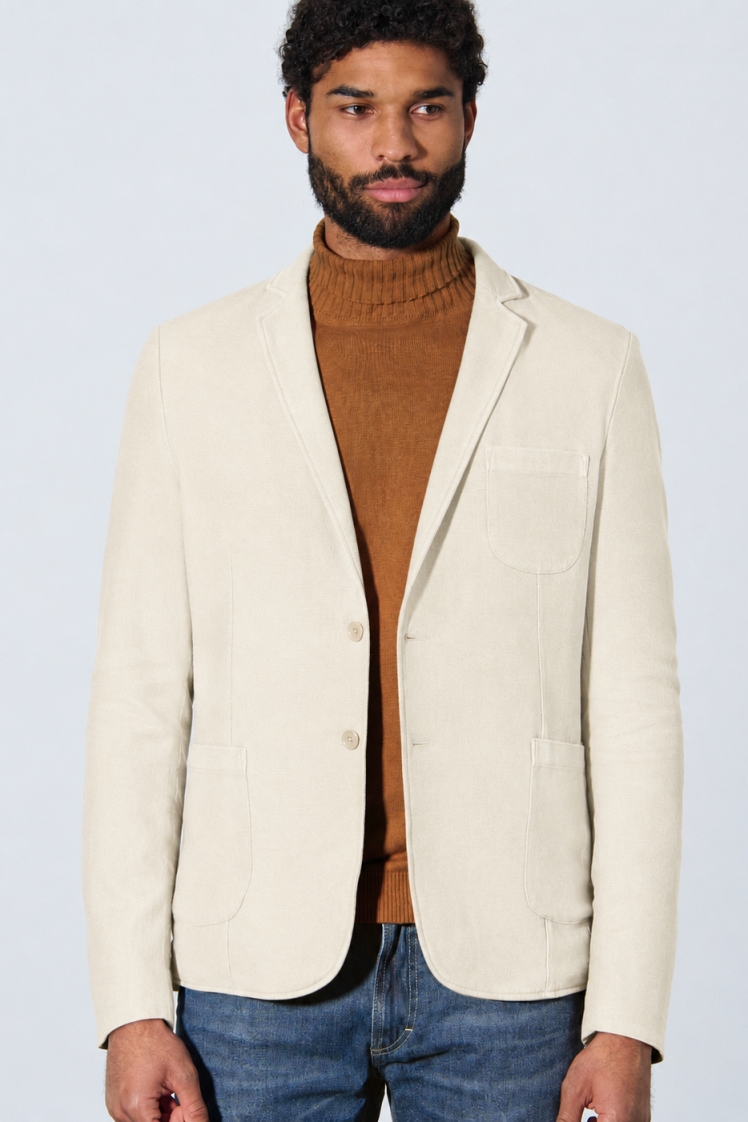 Hempage men vegan Blazer Fashionable Natural