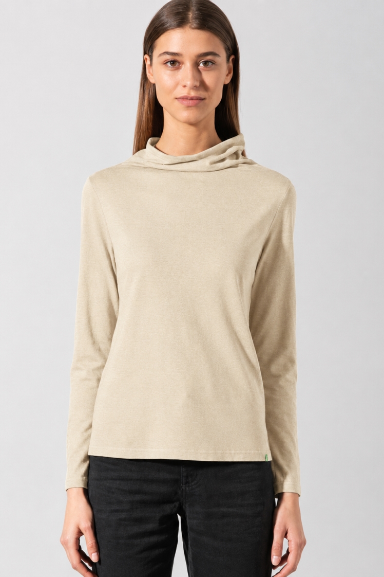 HempAge Damen vegan Langarmshirt Gobi Beige