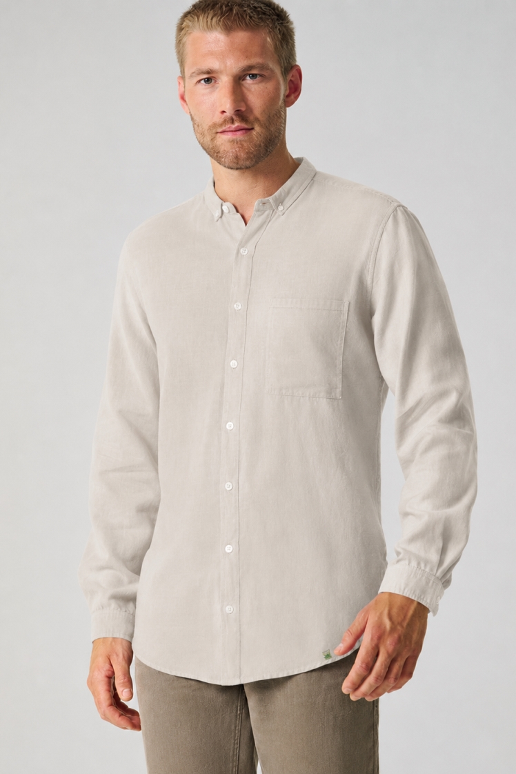 HempAge Herren vegan Langarmshirt Thistle In Beige