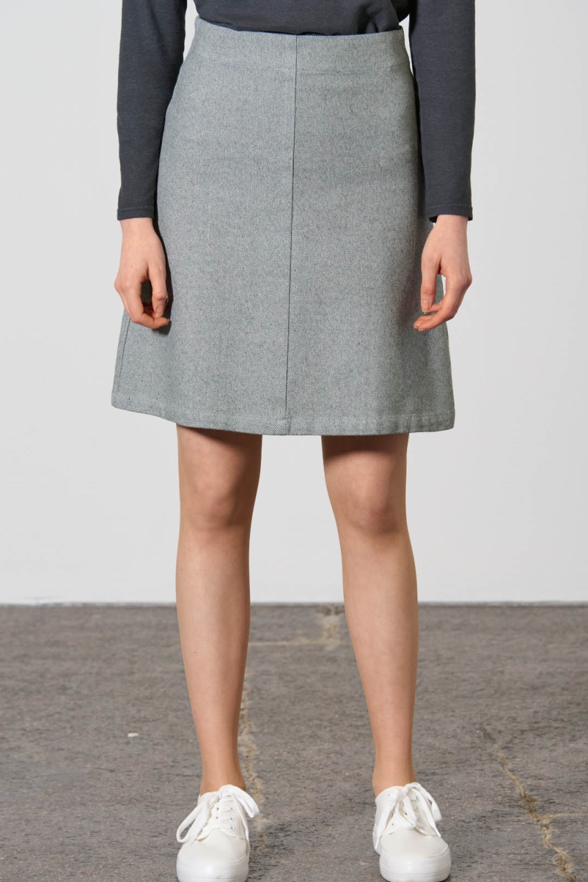 Hempage womens vegan Skirt A-Line Dark Grey