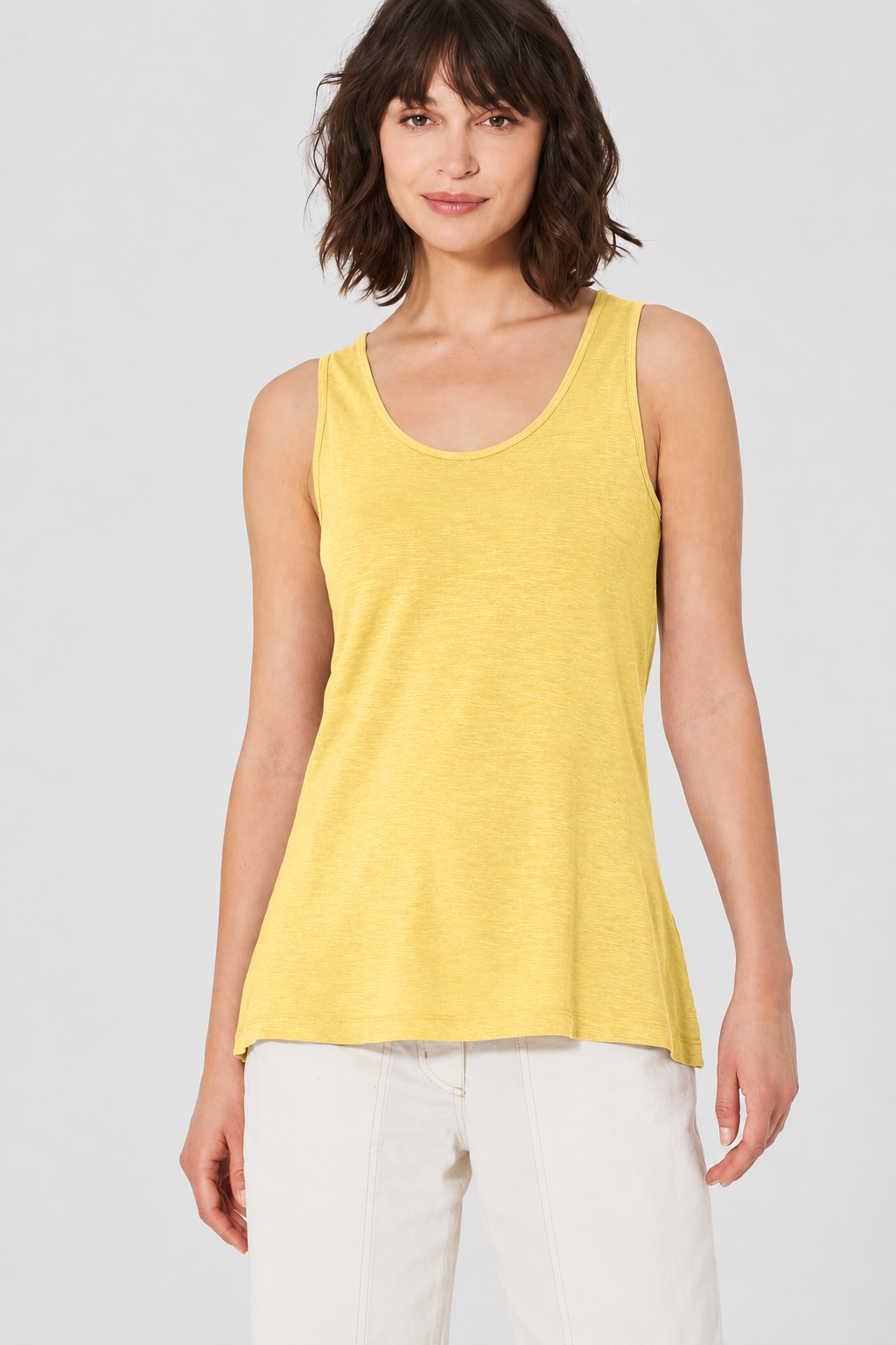 Hempage womens vegan Tank Top Hempage Yellow