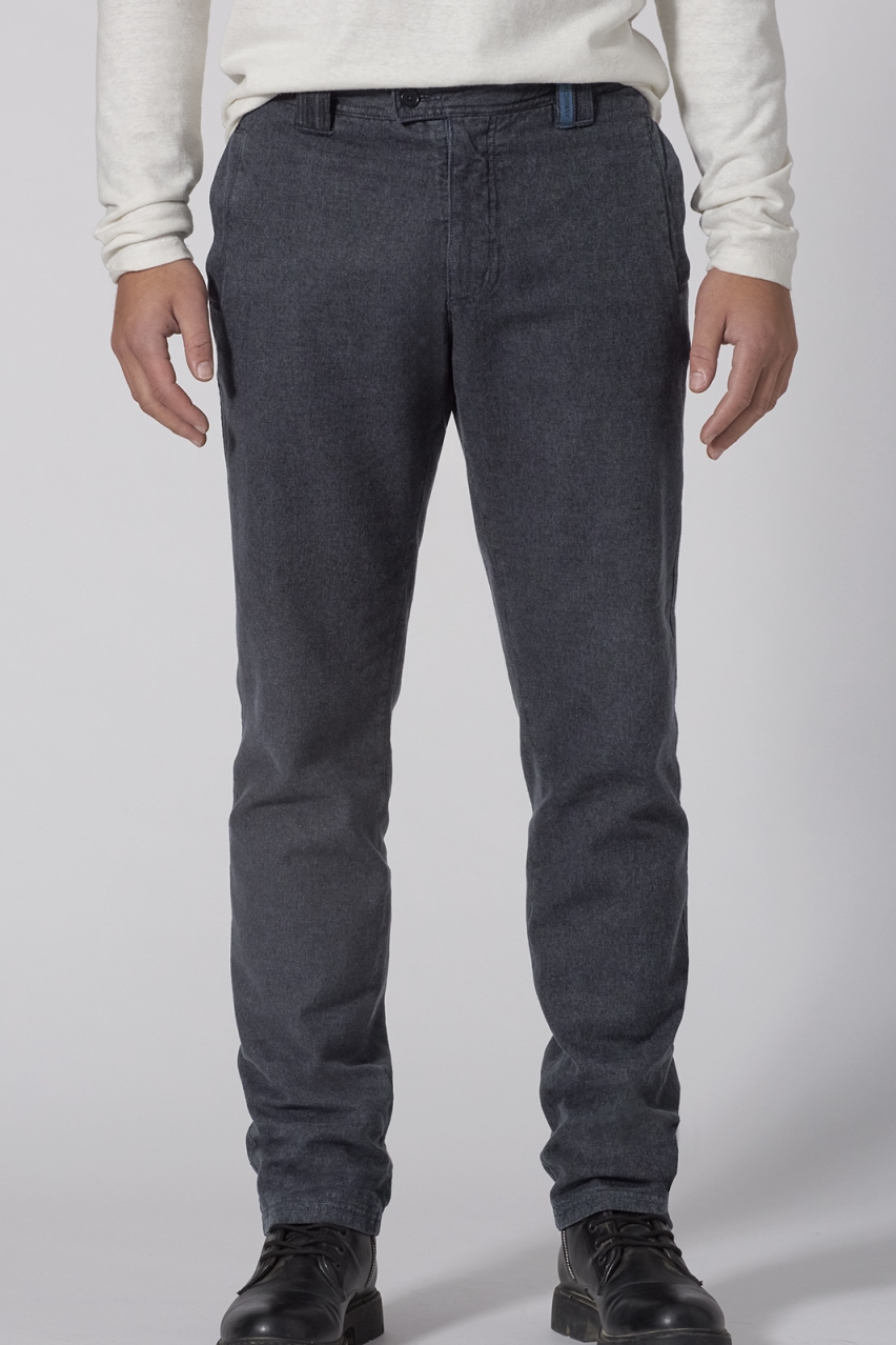 Hempage men vegan Chino Pants Check Navy