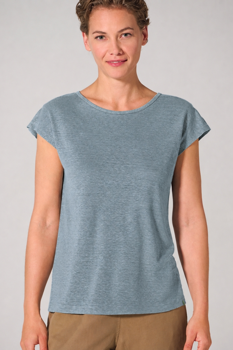 HempAge Damen vegan T-Shirt Regular Fit Titanium