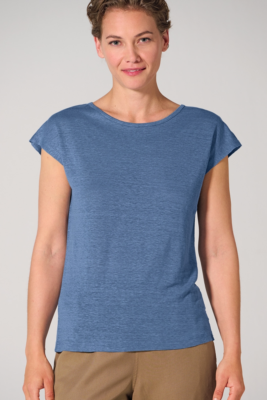 HempAge Damen vegan T-Shirt Regular Fit Blueberry