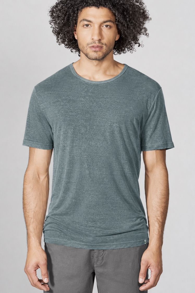HempAge Herren vegan T-Shirt, Regular Fit Titanium