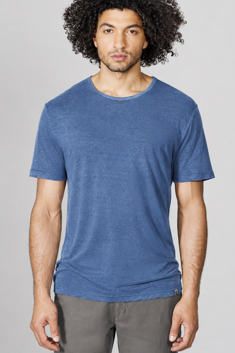 HempAge Herren vegan T-Shirt Regular Fit Blueberry