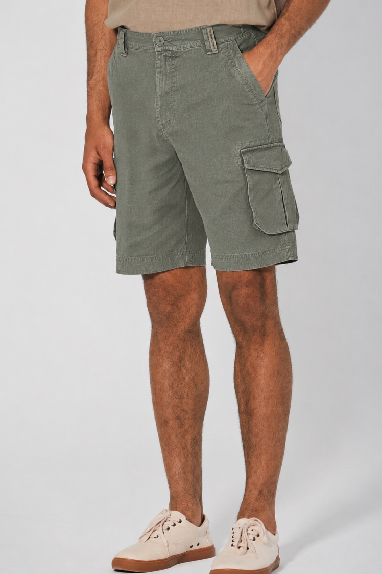 Hempage men vegan Cargo Shorts Thyme