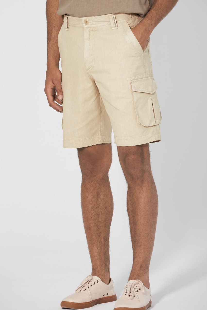 Hempage men vegan Cargo Shorts Gobi Beige