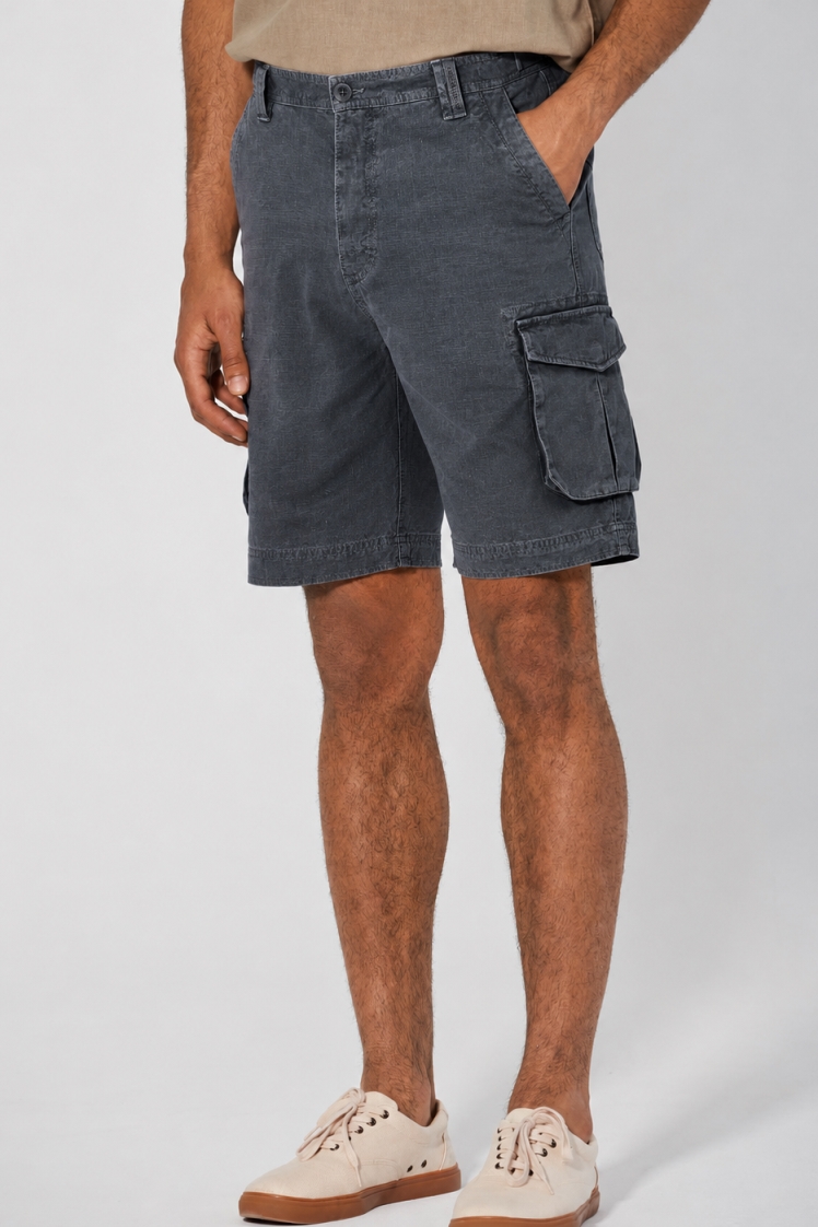 Hempage men vegan Cargo Shorts Graphite