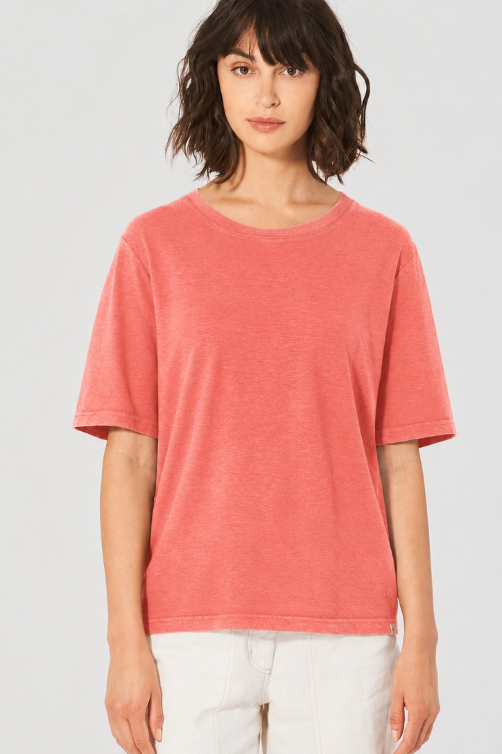 HempAge Damen vegan T-Shirt Kombination Peach
