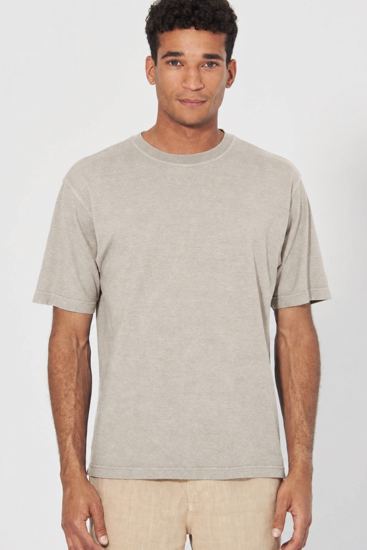 HempAge Herren vegan T-Shirt Basic Thistle Beige