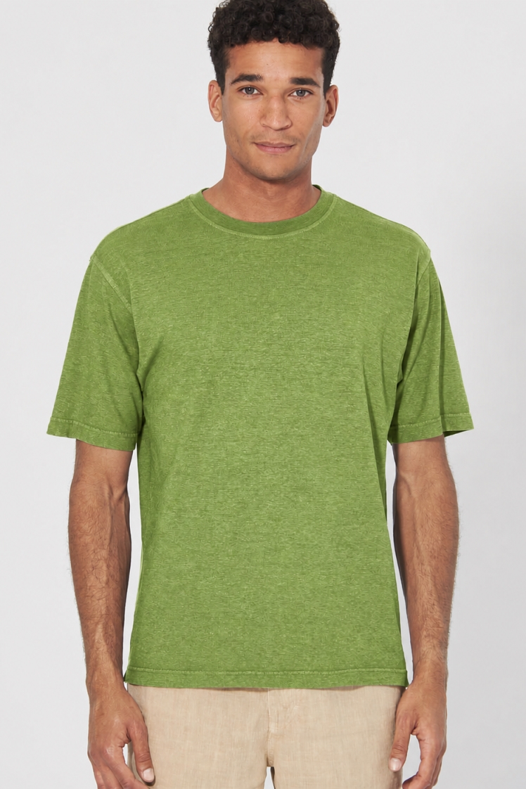 HempAge Herren vegan T-Shirt Basic Unkrautgr&Atilde;&frac14;n