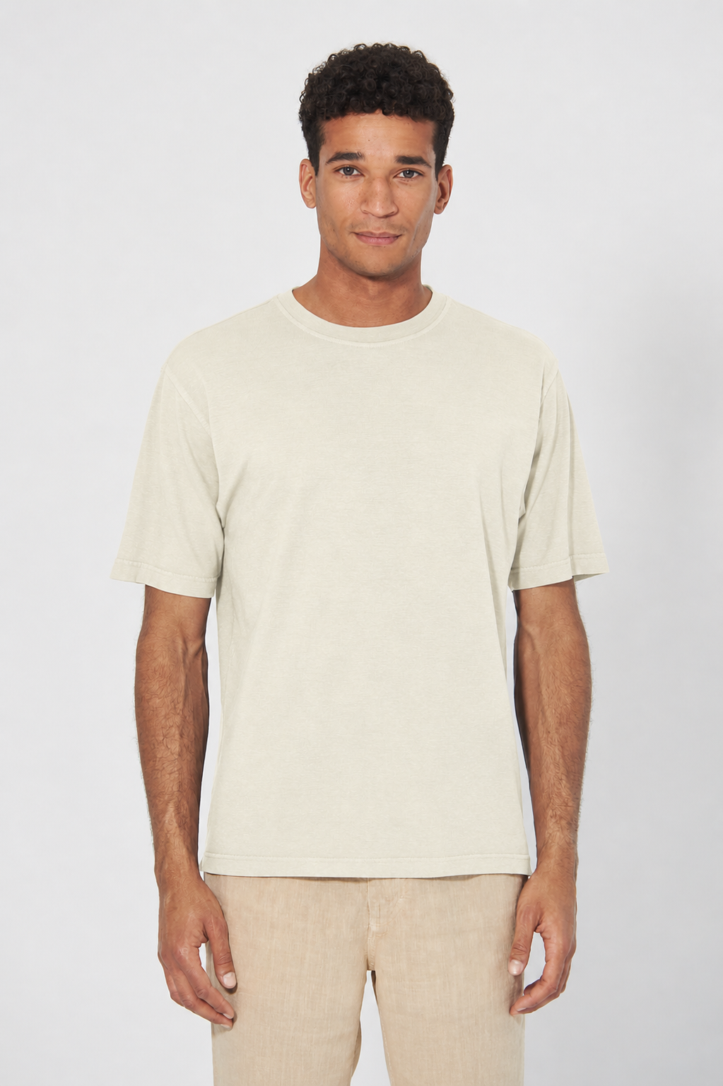 HempAge Herren vegan T-Shirt Basic Natur