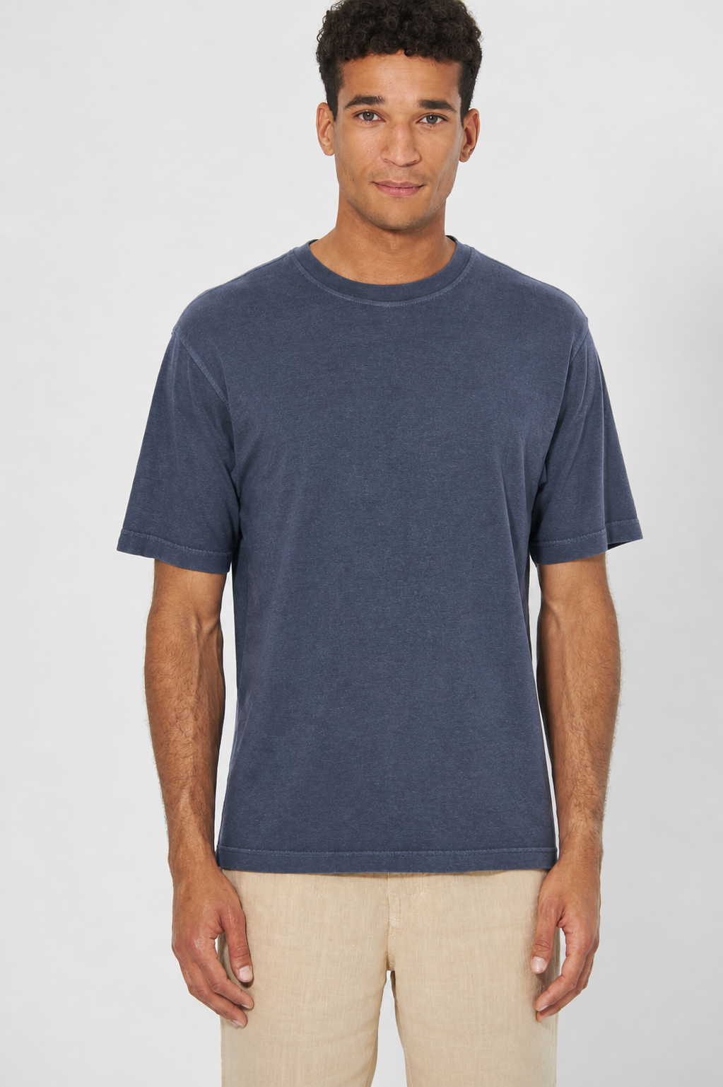HempAge Herren vegan T-Shirt Basic Wintersky Blau