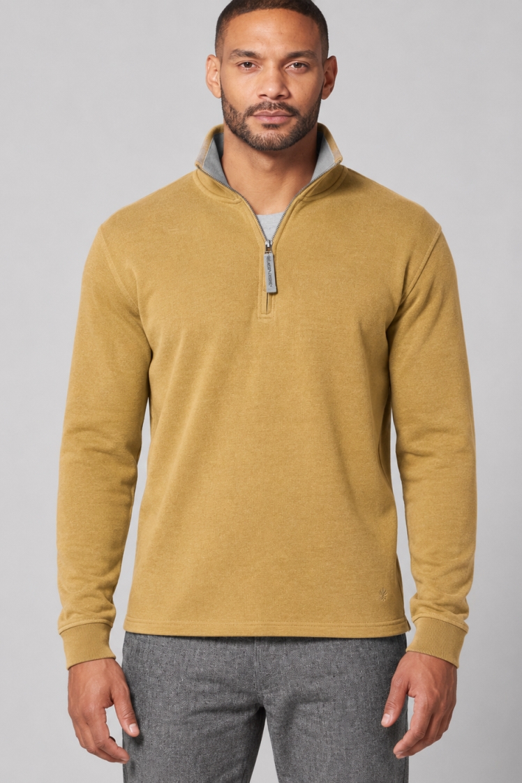 Hempage men vegan Sweatshirt Dijon Yellow