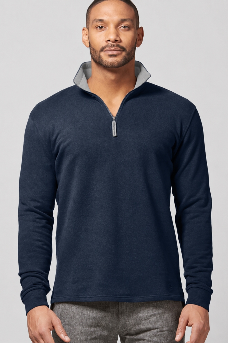 Hempage men vegan Sweatshirt Navy