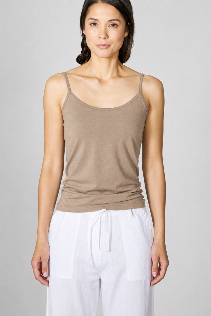 Hempage womens vegan Top Camisole Grit Beige