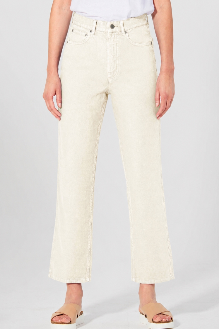 HempAge Damen vegan Jeans Mit Hoher Leibh&Atilde;&para;he Naturfarben