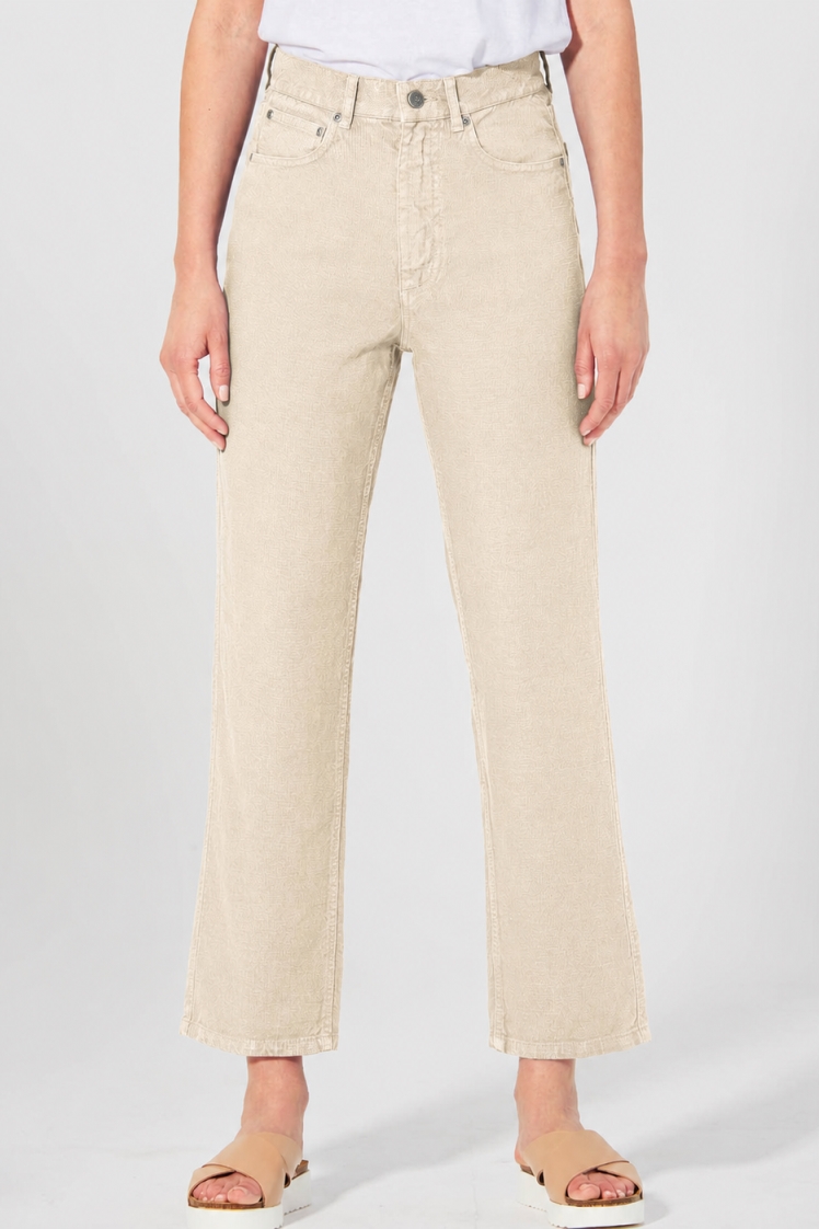 HempAge Damen vegan Jeans Mit Hoher Leibh&Atilde;&para;he Gobi Beige