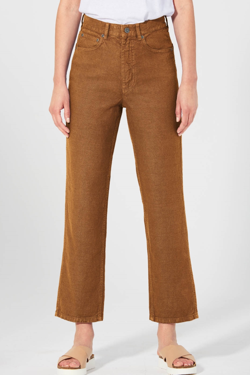 HempAge Damen vegan Jeans Mit Hoher Leibh&Atilde;&para;he In Der Farbe Almond