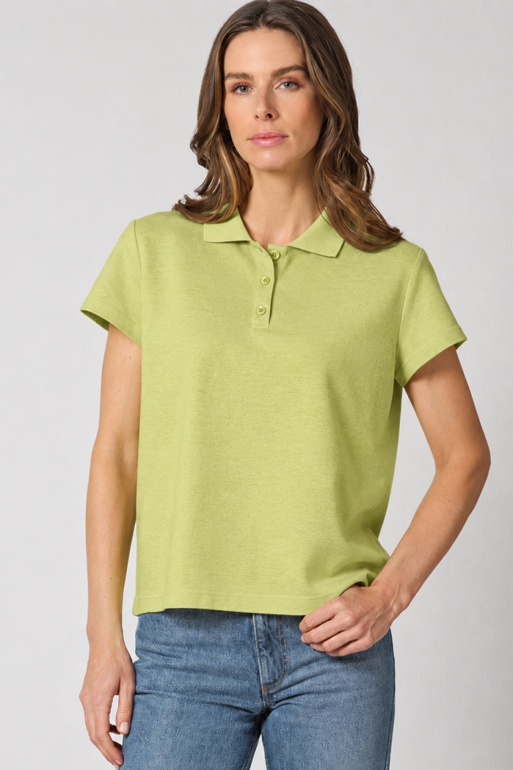 HempAge Damen vegan Polohemd Bambusgr&Atilde;&frac14;n
