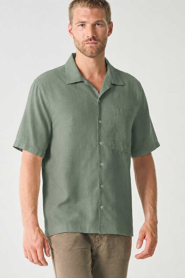 HempAge Herren vegan Kurzarm Shirt Thymiangr&Atilde;&frac14;n