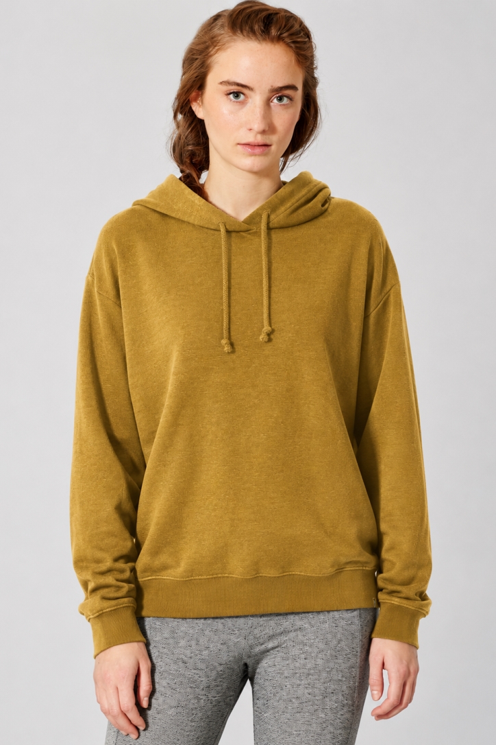 HempAge Damen vegan Bequemer Hoodie In Der Farbe Peanut Brown