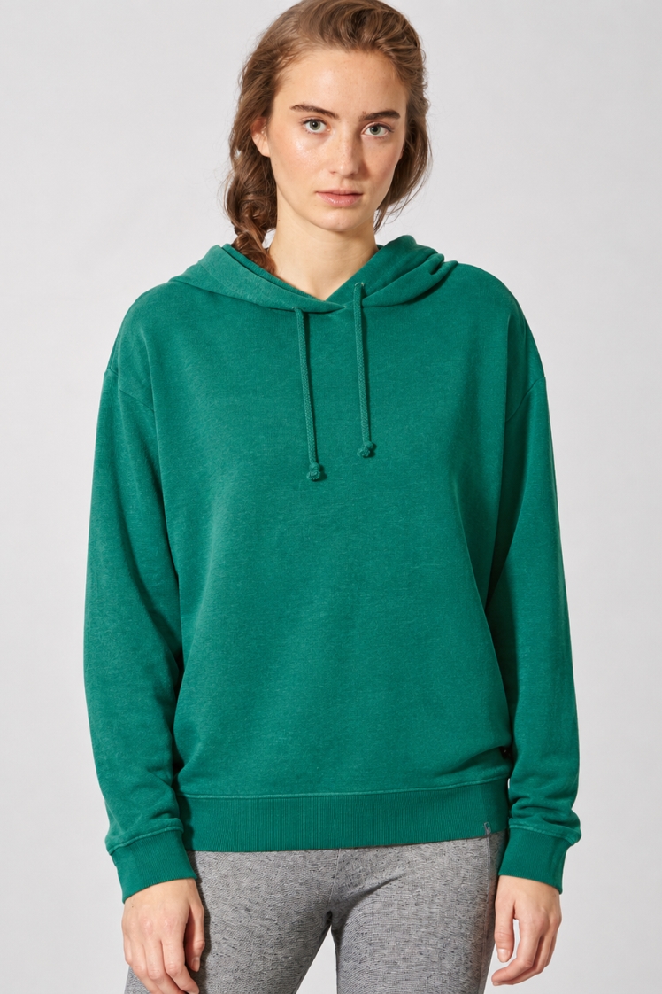HempAge Damen vegan Bequemer Hoodie In Dschungelgr&Atilde;&frac14;n