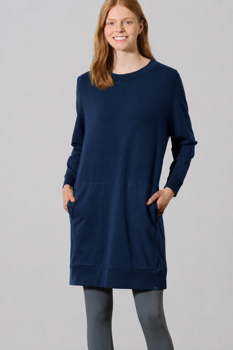 HempAge Damen vegan Sweatshirt In Marineblau