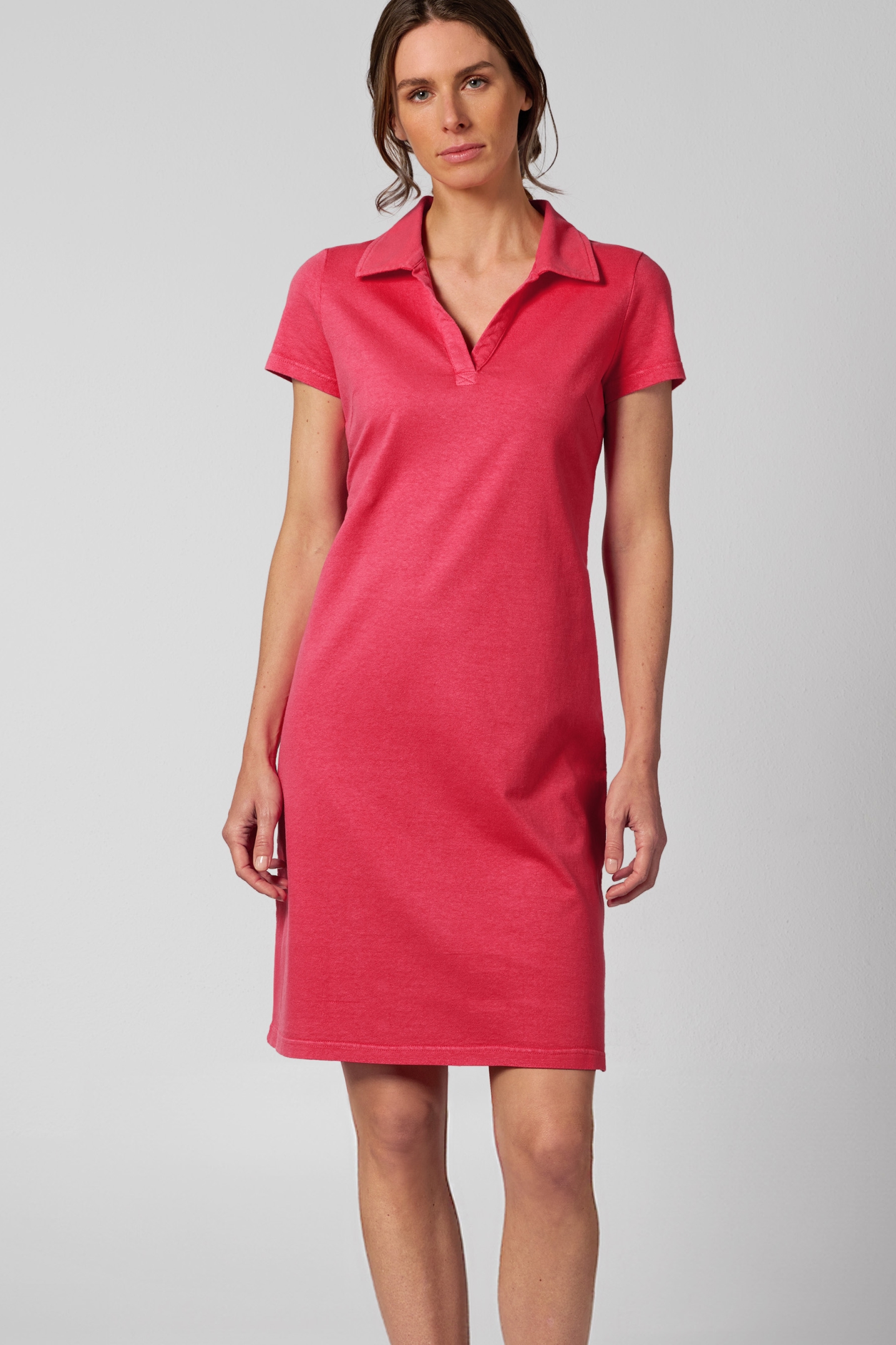 HempAge womens vegan Dress Timeless Summer Flat Collar Magnolia