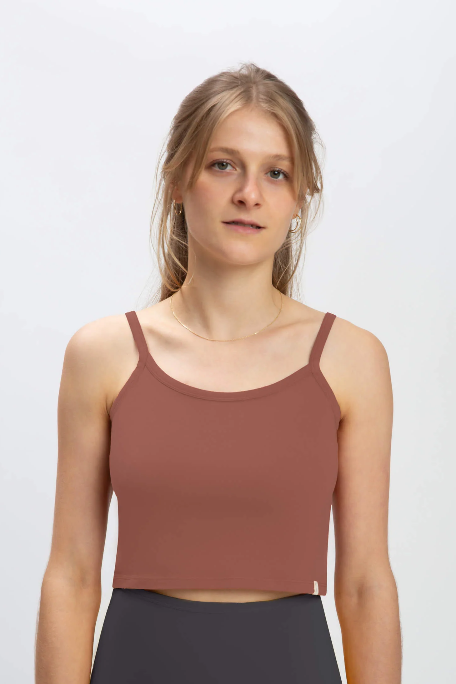 MATONA womens vegan Crop Top Basic Rosewood