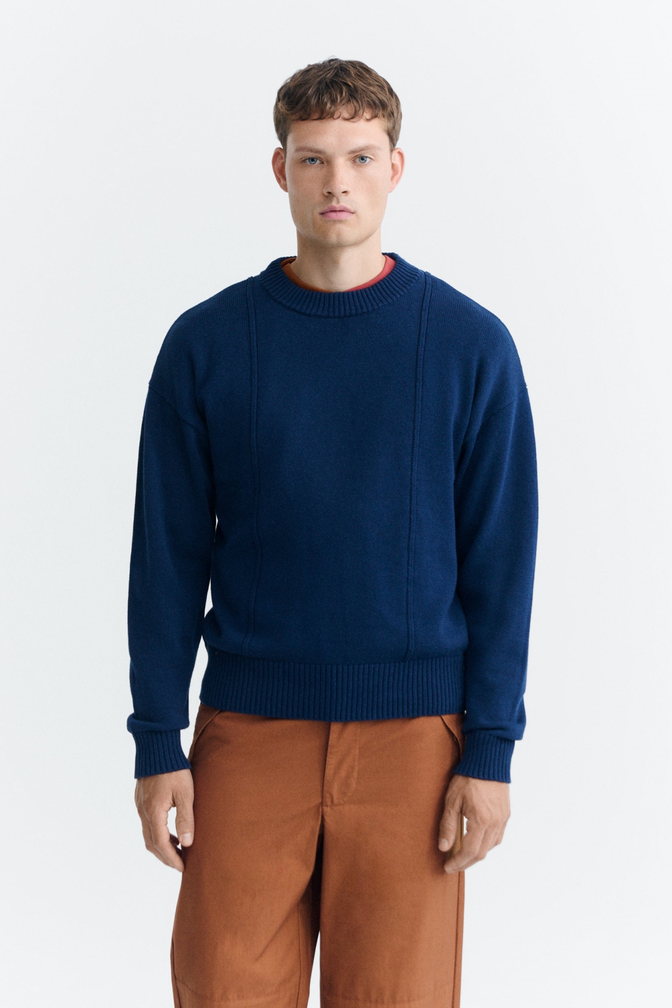 Thinking mu Herren vegan Pullover Cole Jersey Marineblau