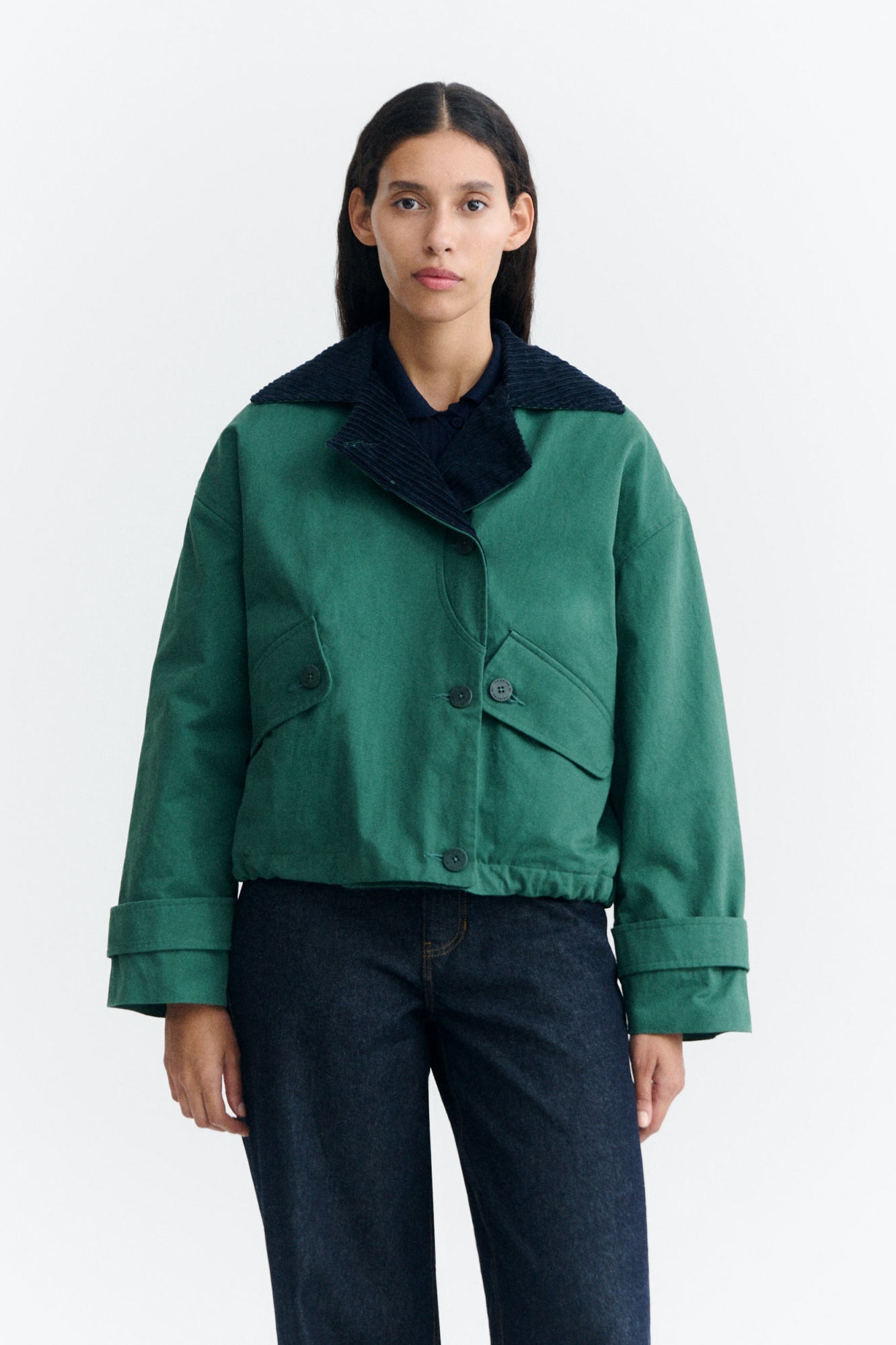 Thinking MU Damen vegan Jacke Norma Oversize Quilted GrÃ¼n