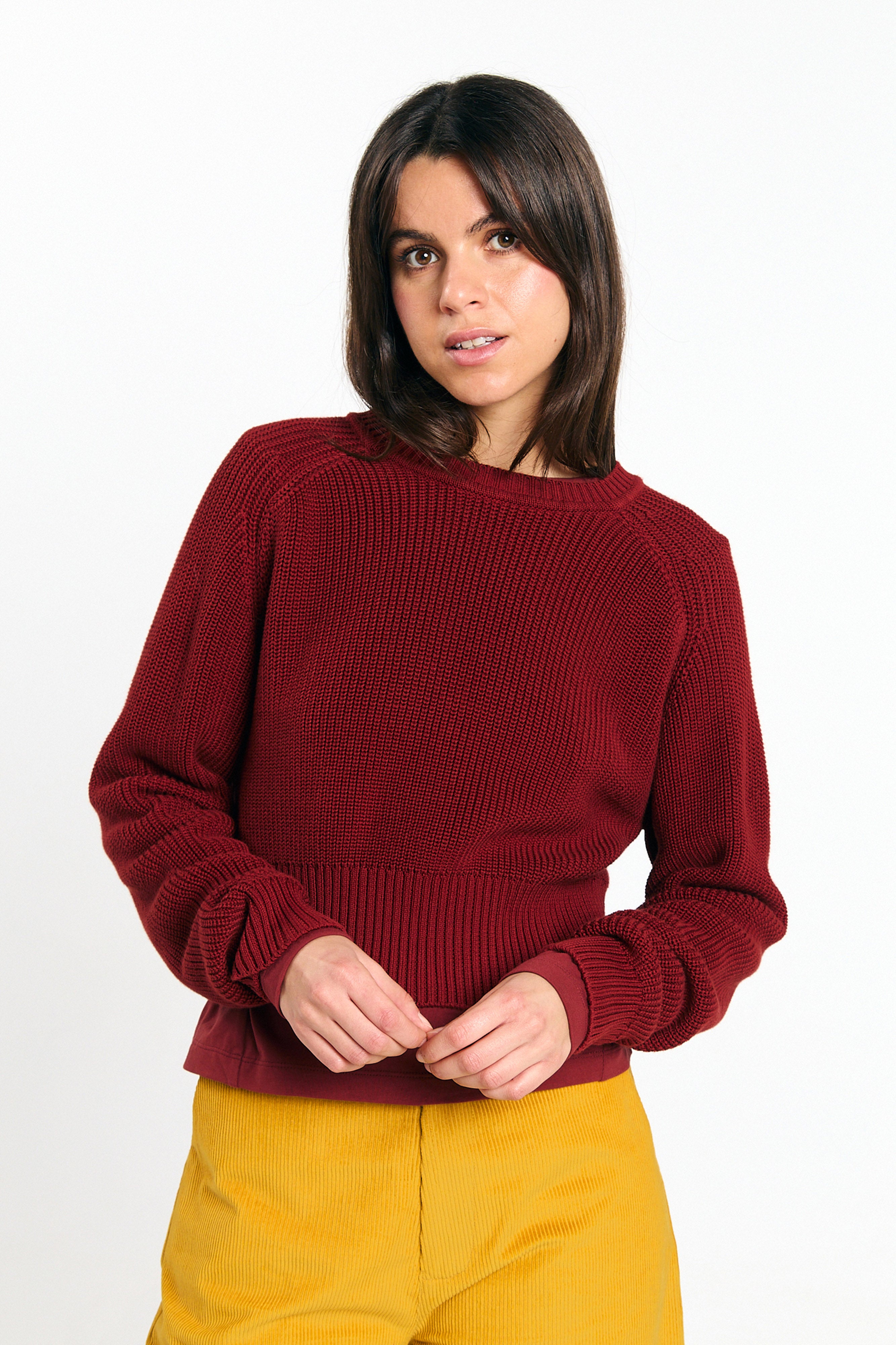 SUITE13LAB Damen vegan Pullover Nelas Brick