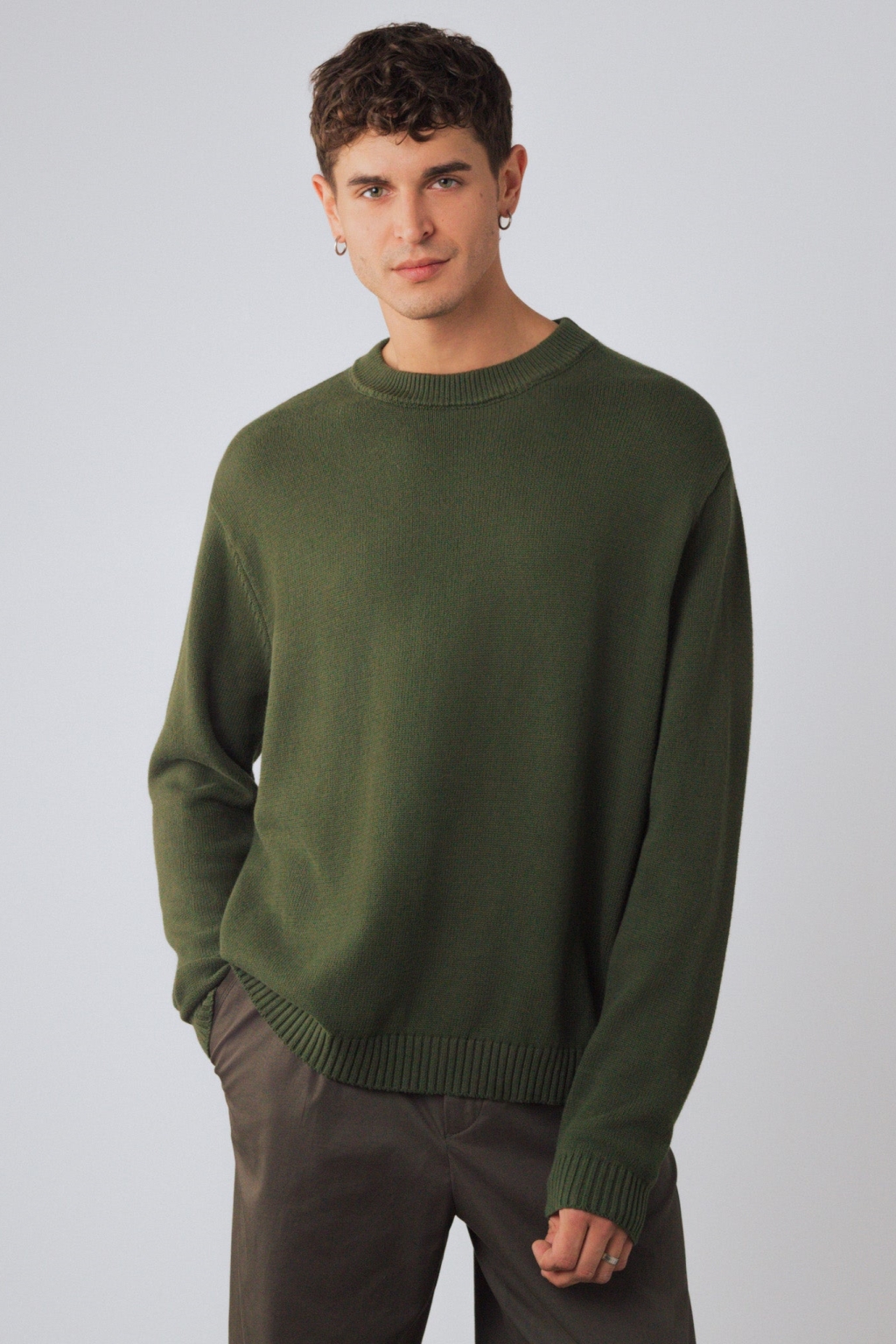 Honest Basics Herren vegan Pullover Crew Thyme