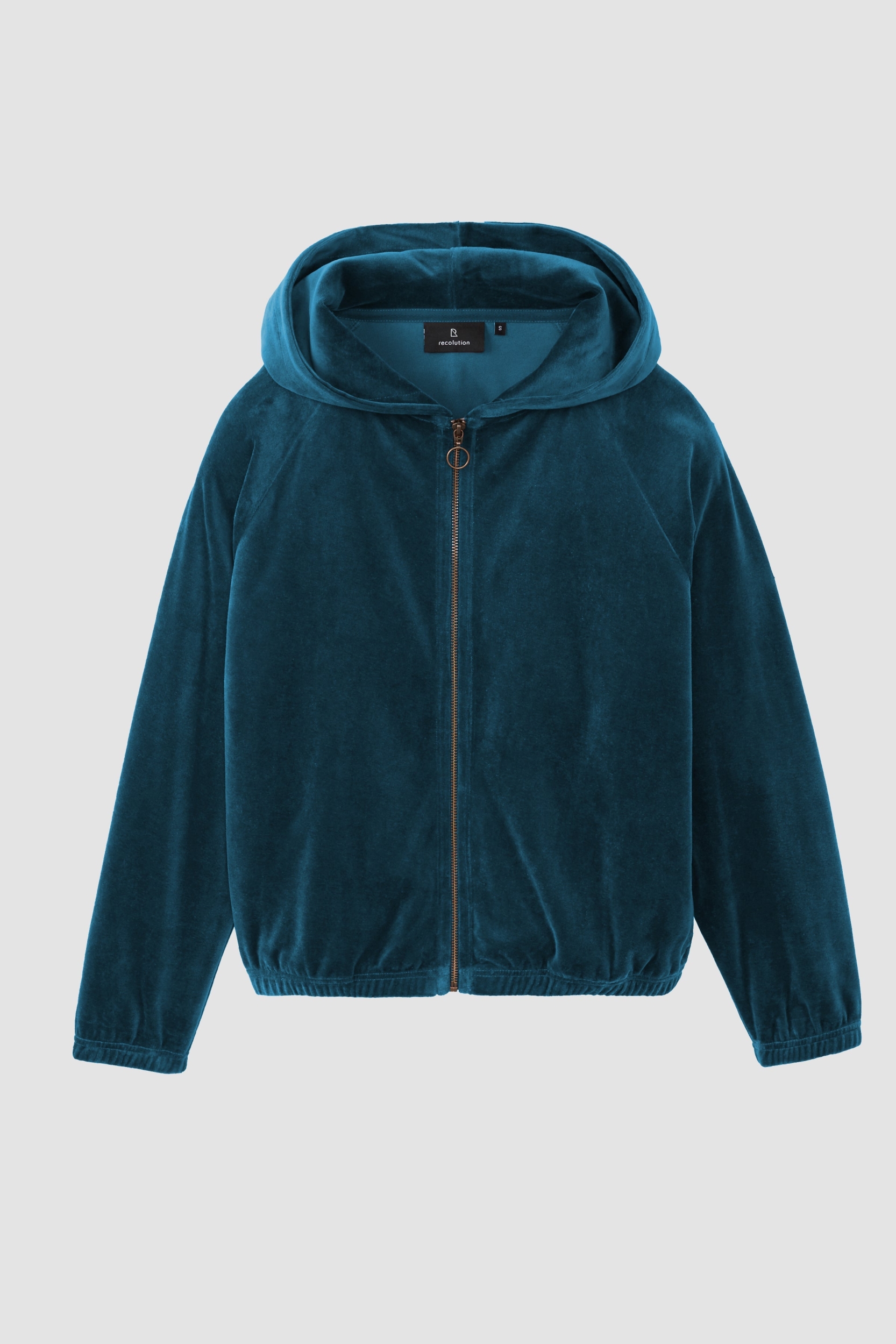 Recolution Damen vegan Hoodie Heliconia In Deep Teal