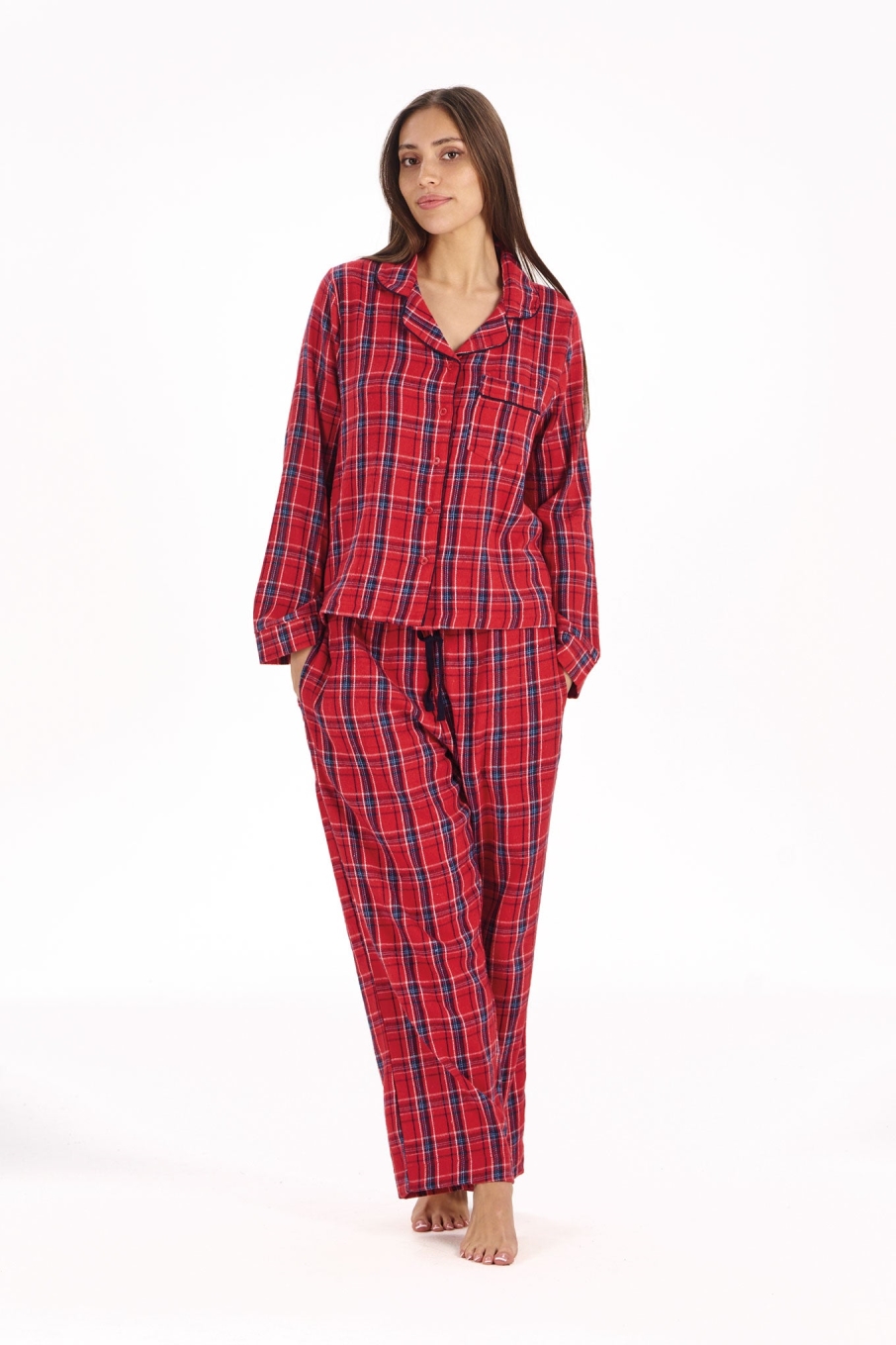 KOMODO womens vegan Pyjama Set Jim Jam Red