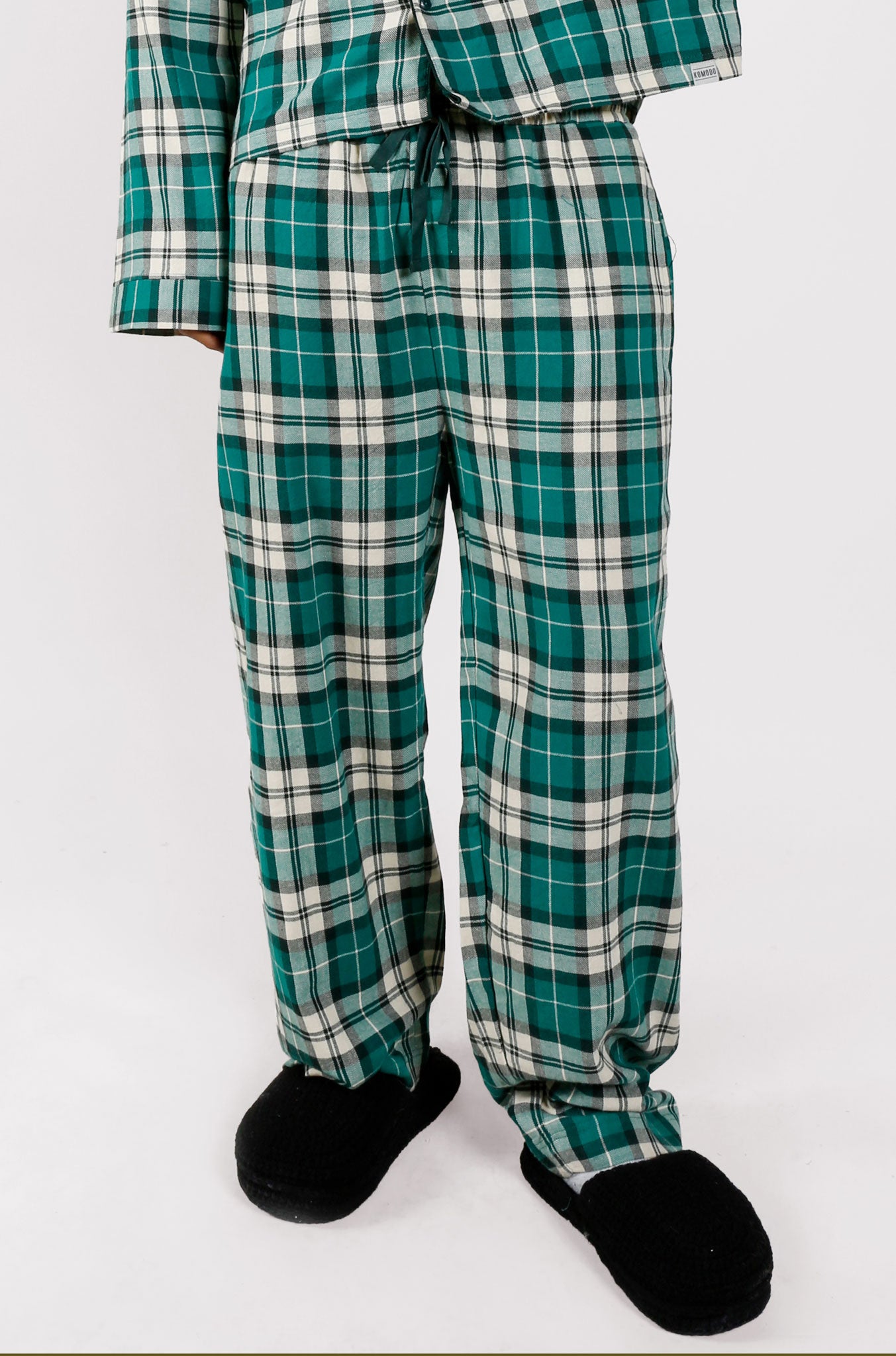 KOMODO men vegan Pyjama Bottoms Jim Jam Green