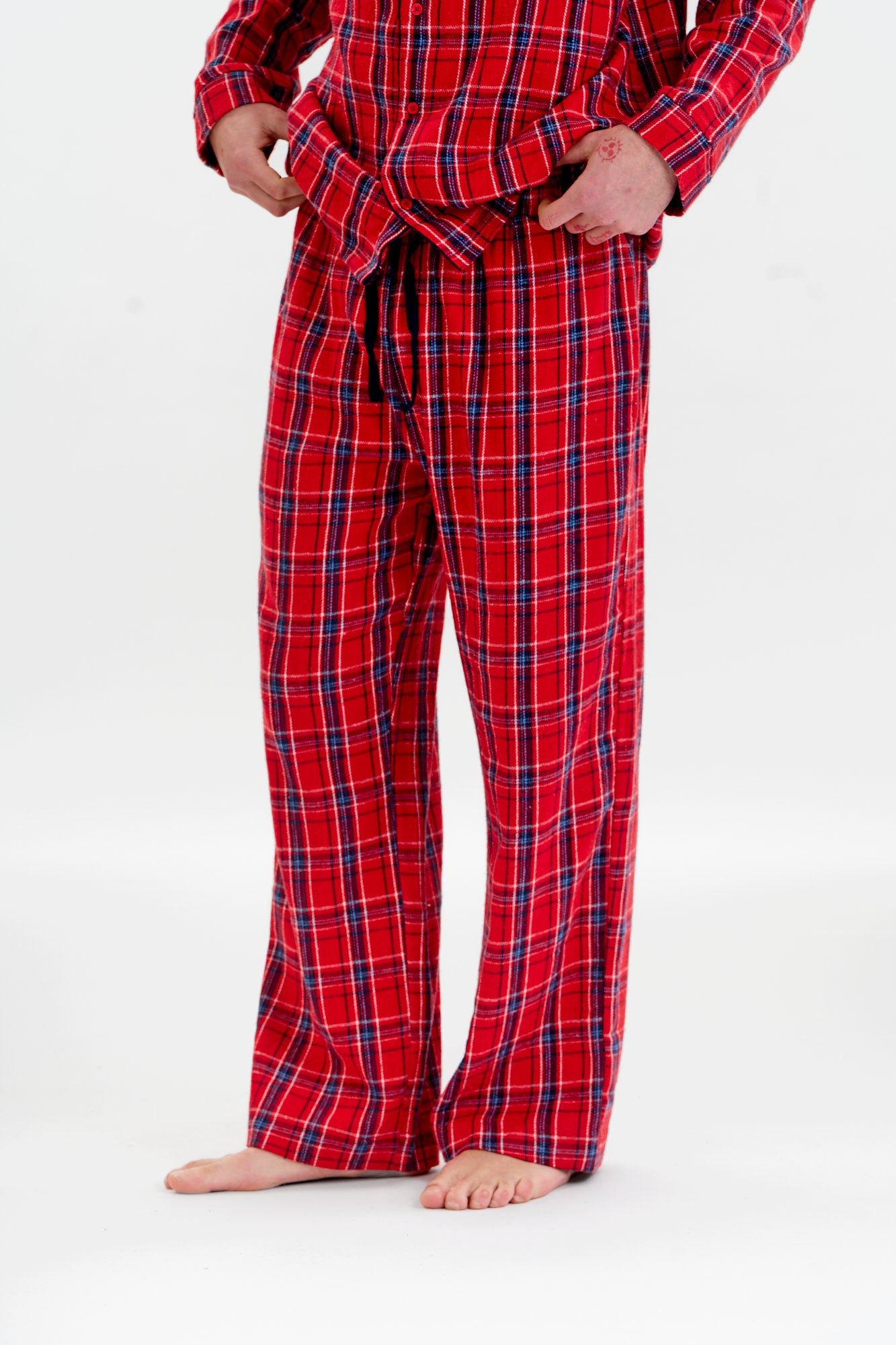 KOMODO men vegan Pyjama Bottoms Jim Jam Red
