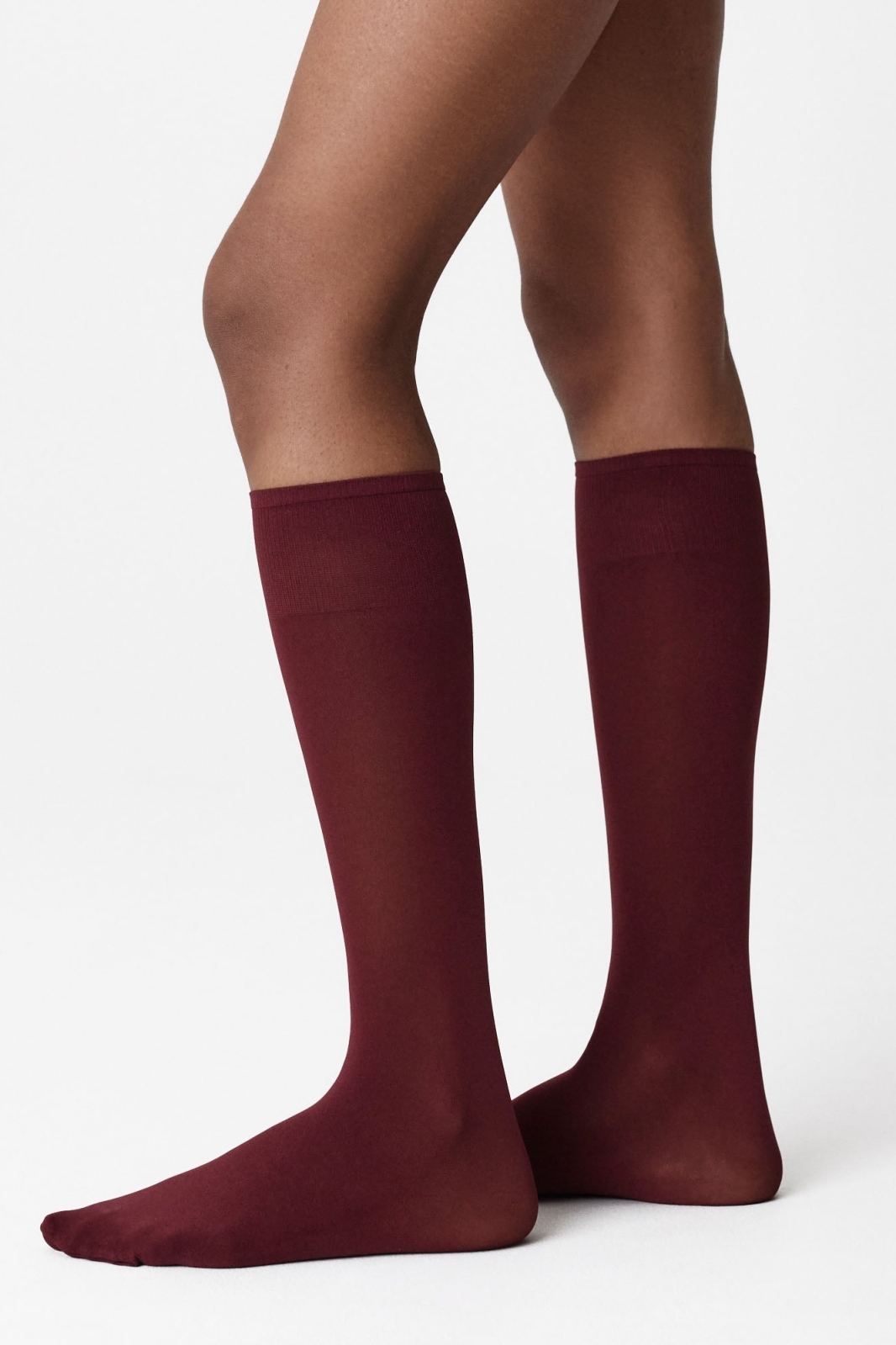 Swedish Stockings womens vegan Multipack 2x Knee-Highs Olivia Premium Deep Red