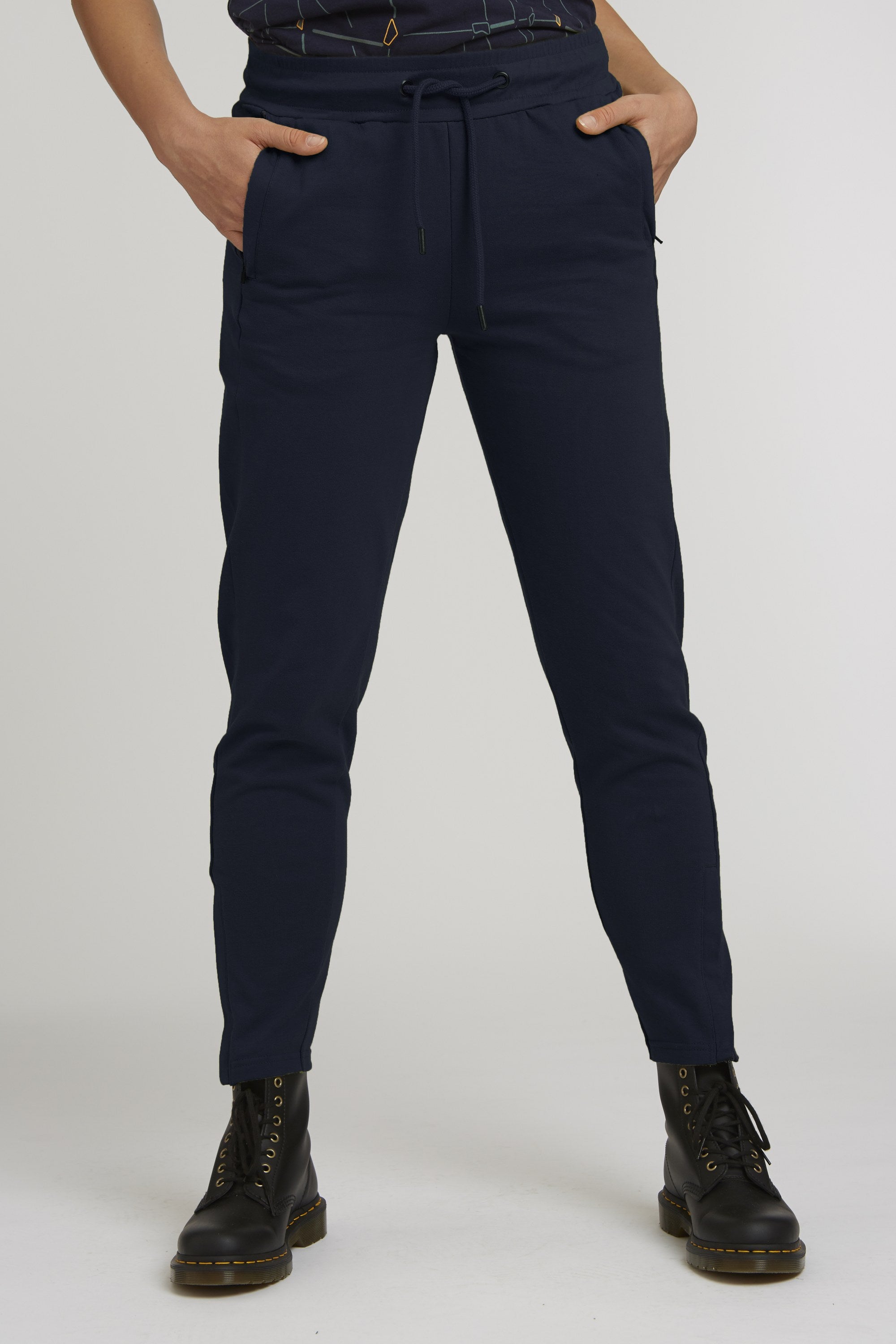 THOKKTHOKK Damen vegan Jogginghose Mit Rei&Atilde;Ÿverschluss Dunkelblau