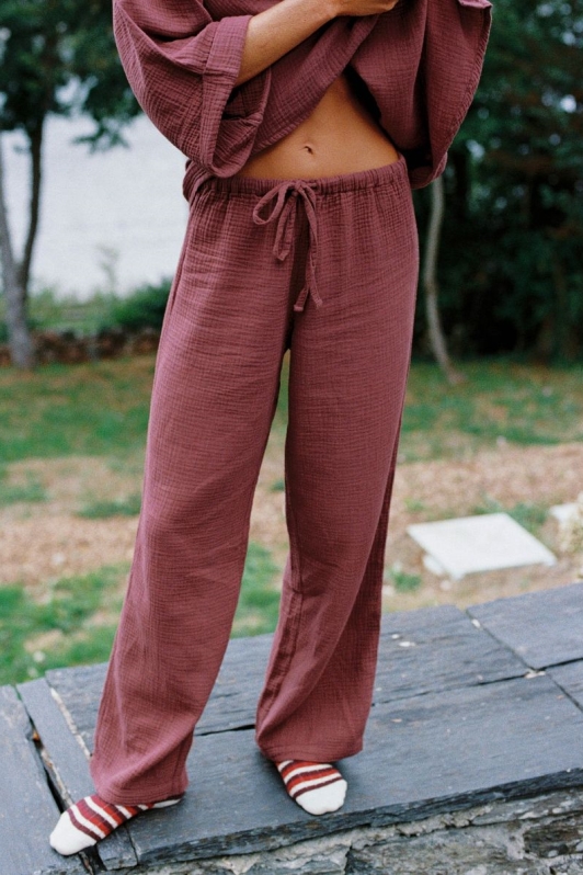Nénés womens vegan Pants Together Axelle Plum