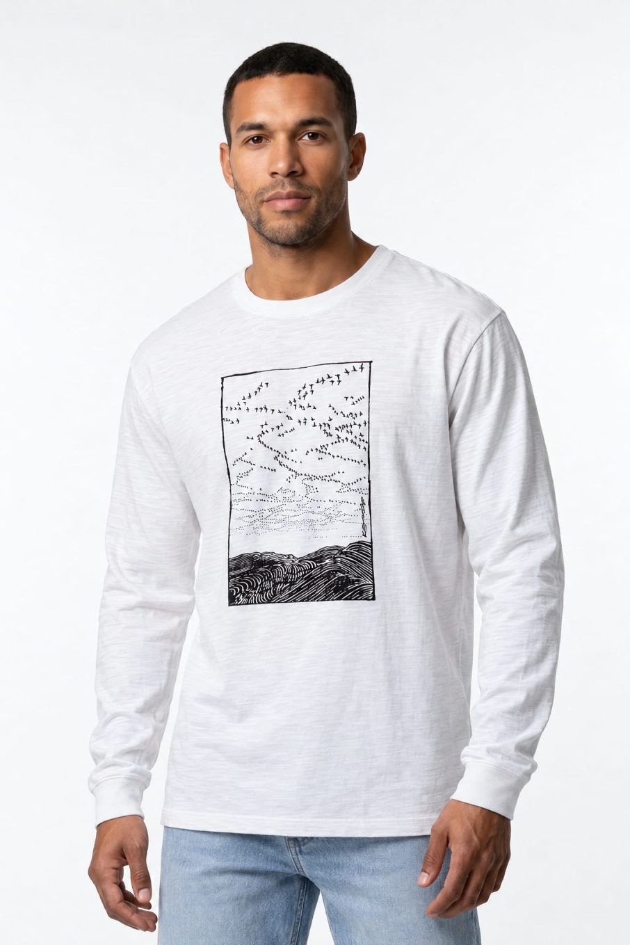 KOMODO Herren vegan T-Shirt Migration In Off-White
