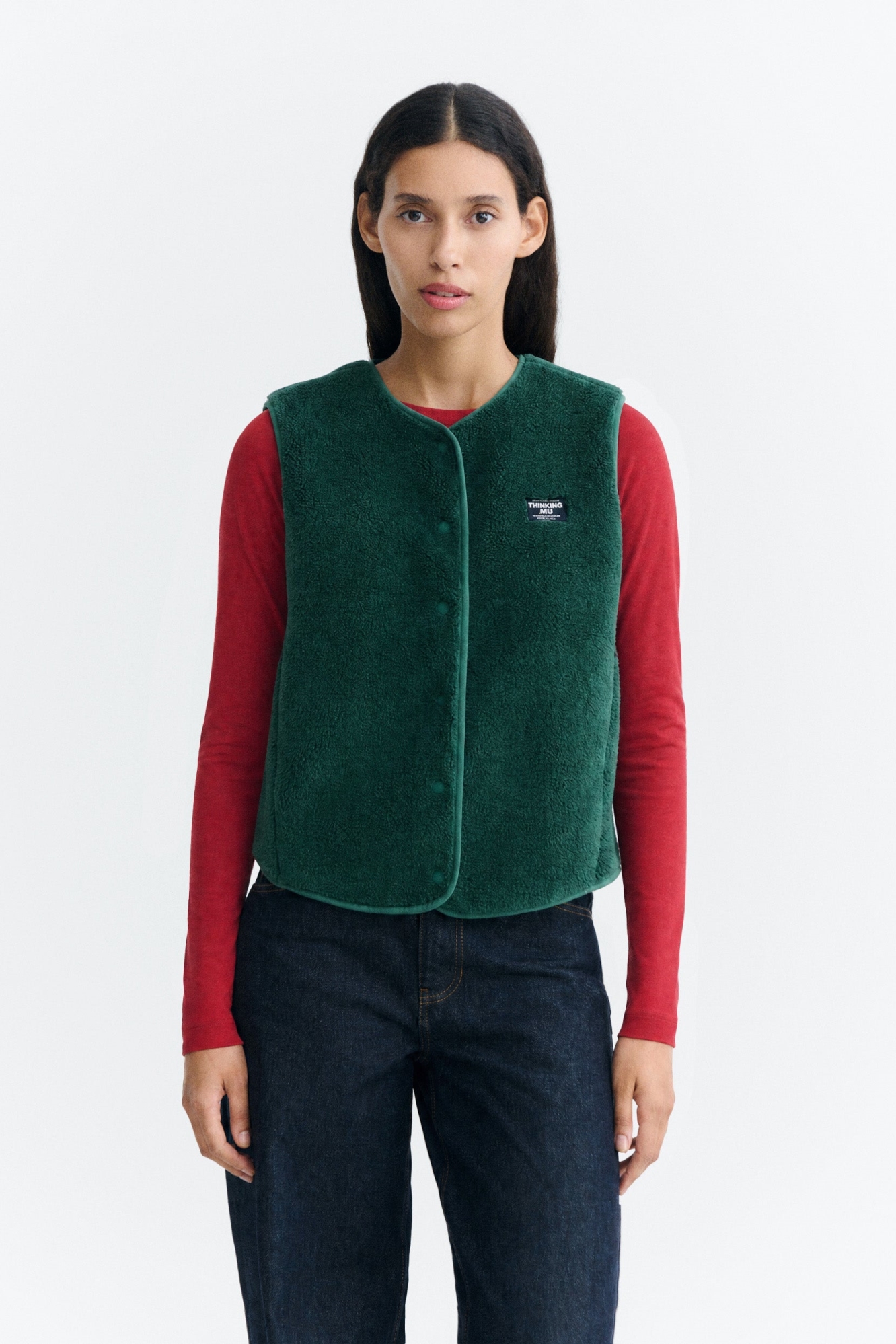 Thinking MU womens vegan Body Warmers Jay Green