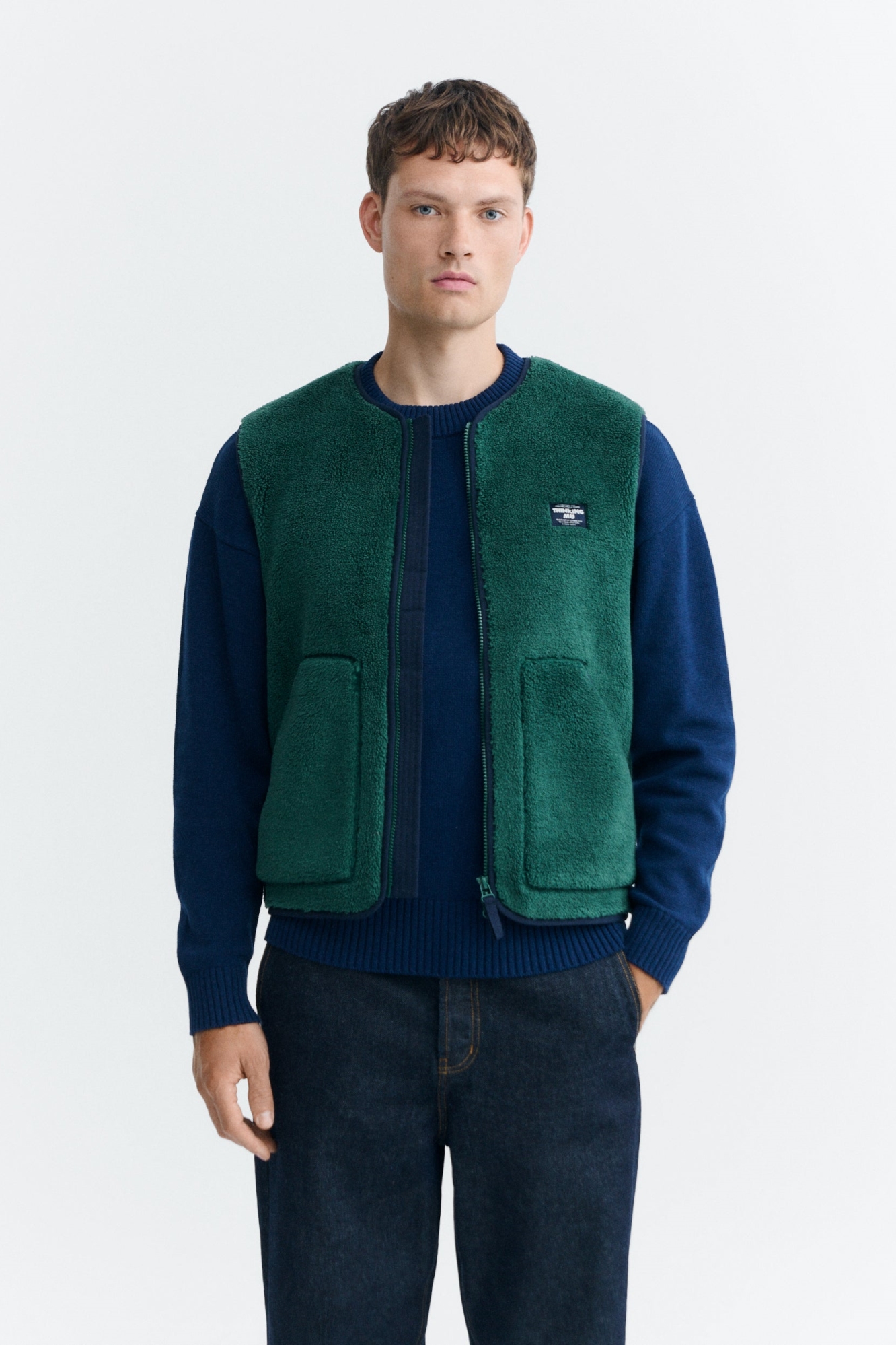 Thinking MU men vegan Body Warmers Troy Green