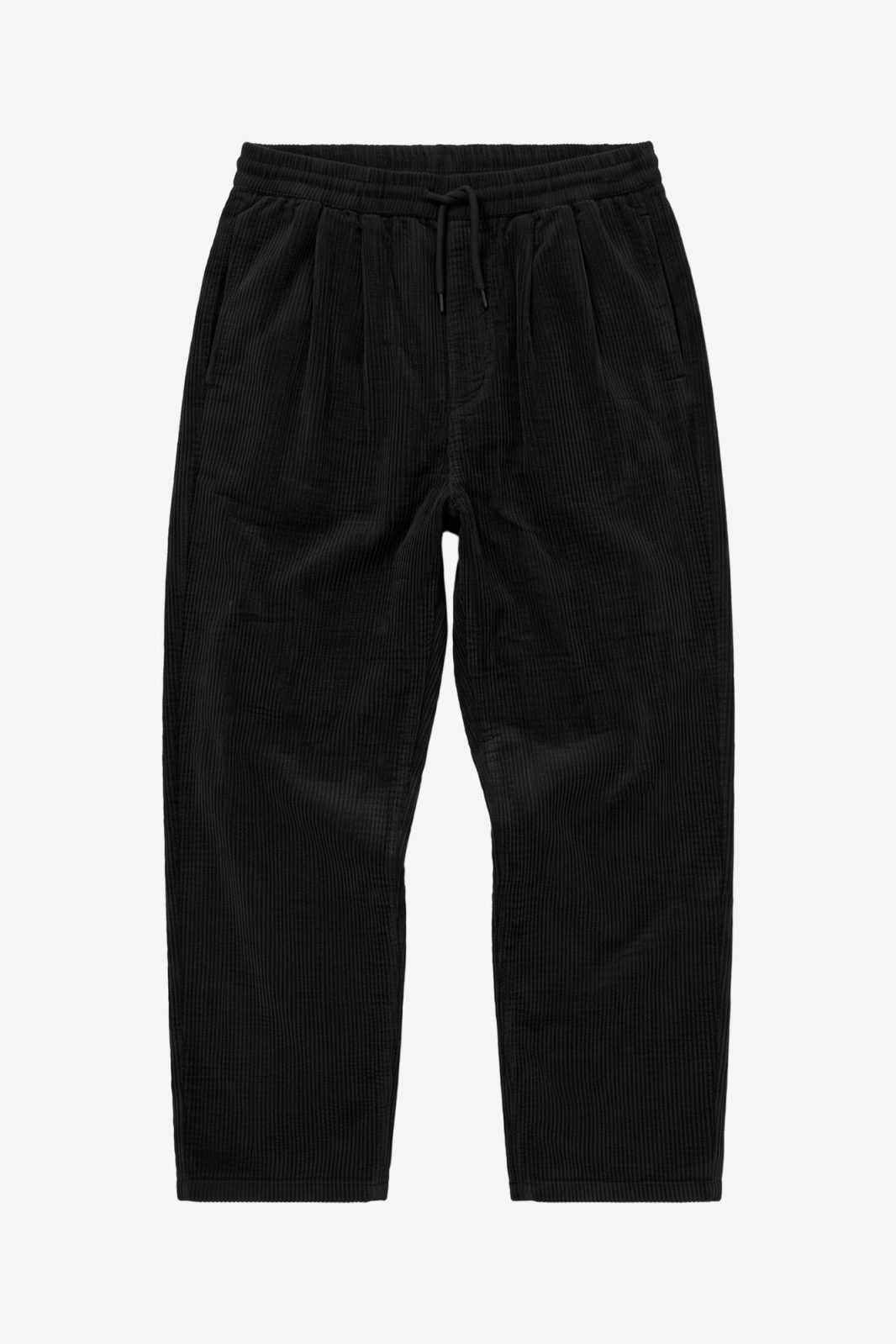 KnowledgeCotton Apparel Damen vegan Hose Hazy Relaxed Aus Cord Schwarz Jet
