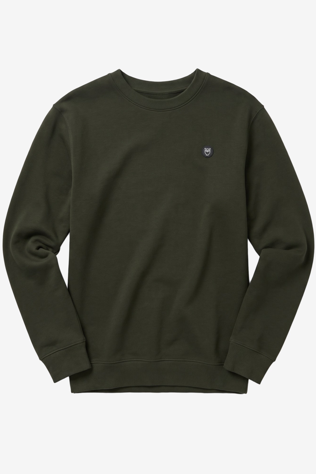 KnowledgeCotton Apparel Herren vegan Sweatshirt Mit Aufn&Atilde;&curren;her Rundhalsausschnitt, &acirc;&zcaron;forest&acirc;œ, Nachtgr&Atilde;&frac14;n