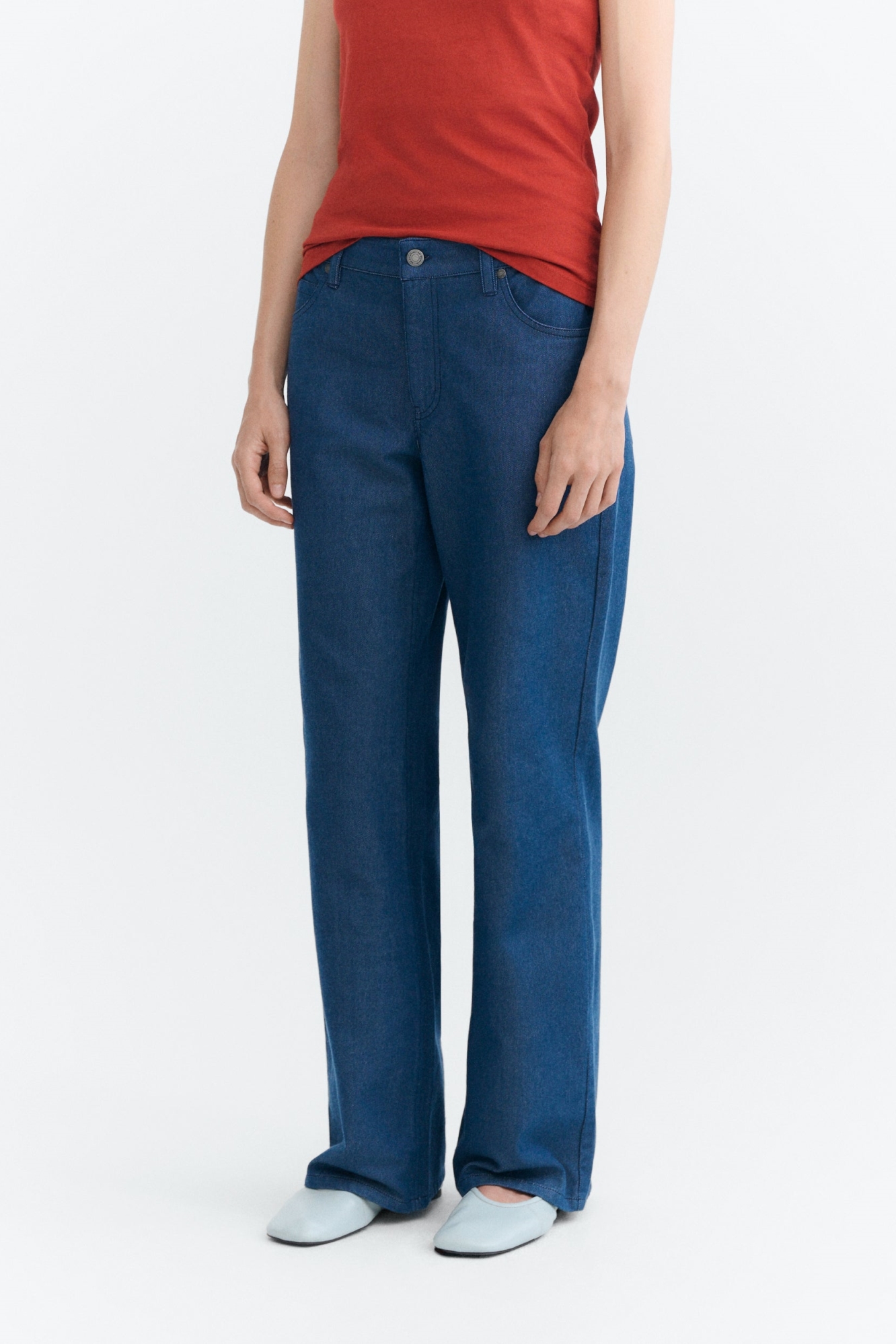 Thinking mu Damen vegan Jeans Mit Niedriger Leibh&Atilde;&para;he Naturfarben Kettan Indigo
