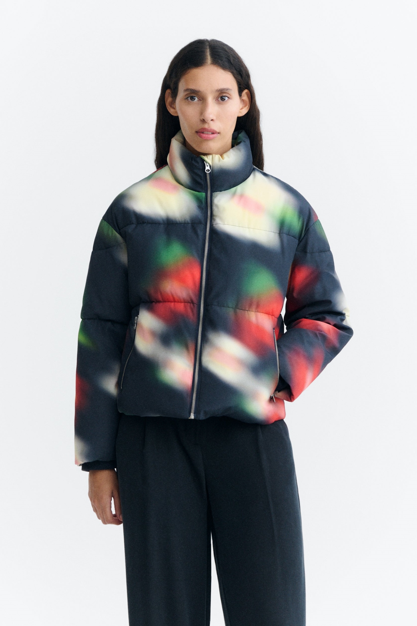 Thinking MU womens vegan Padded Jacket Bloom Gemma Black