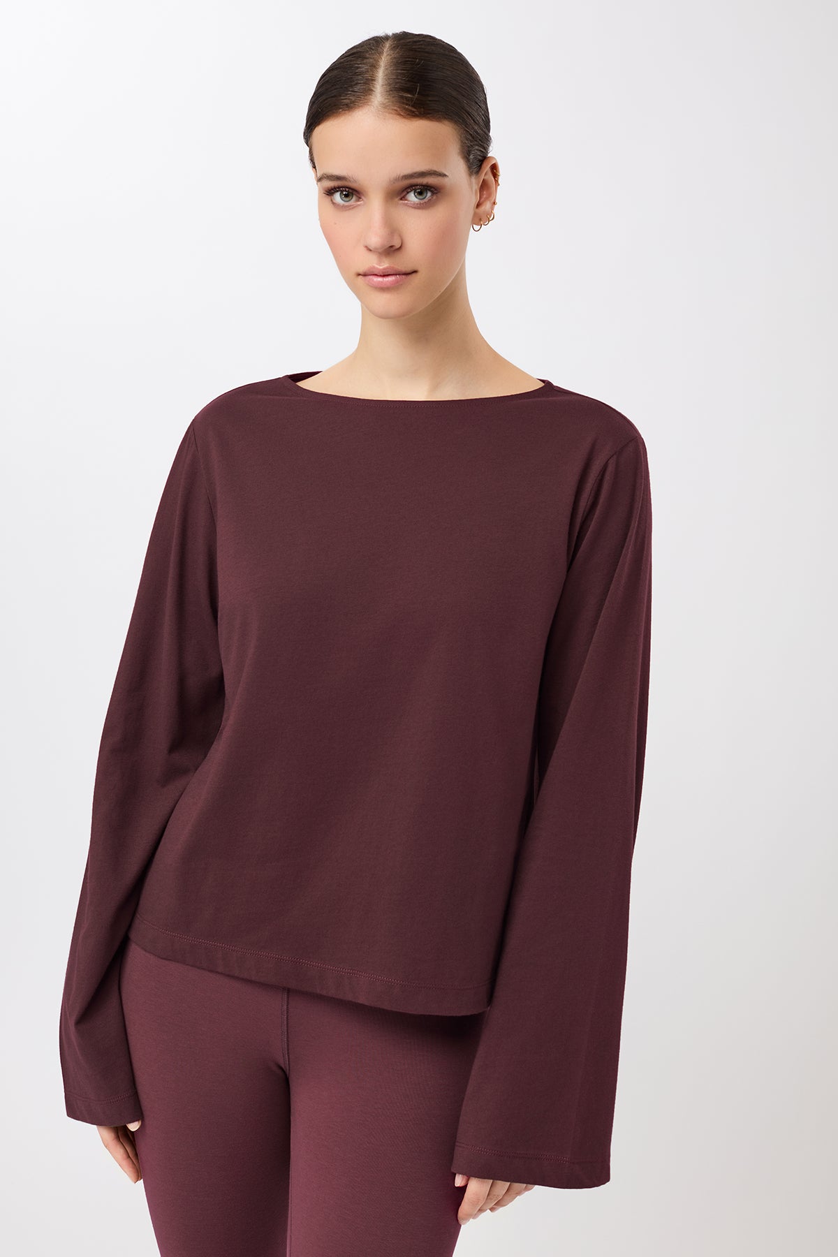 Mandala Damen vegan Langarmshirt Iconic In Rubinrot
